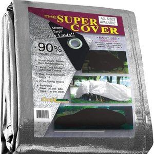 COMFITWEAR Super Heavy Duty Tarp ,Reinforce Pool Cover Boat Tarp (20' X 30')